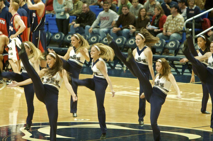 The Penn State Lionettes Dance Team entertain the crowd during a TV timeout. Ironic that they still took TV timeouts, even though the Big Ten Network decided the game wasn't worthy of putting on television.