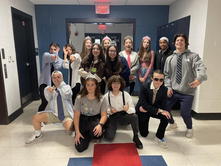 Freshmen bring it! Ms. McIntosh’s period G class suited up for ties and tiaras day 