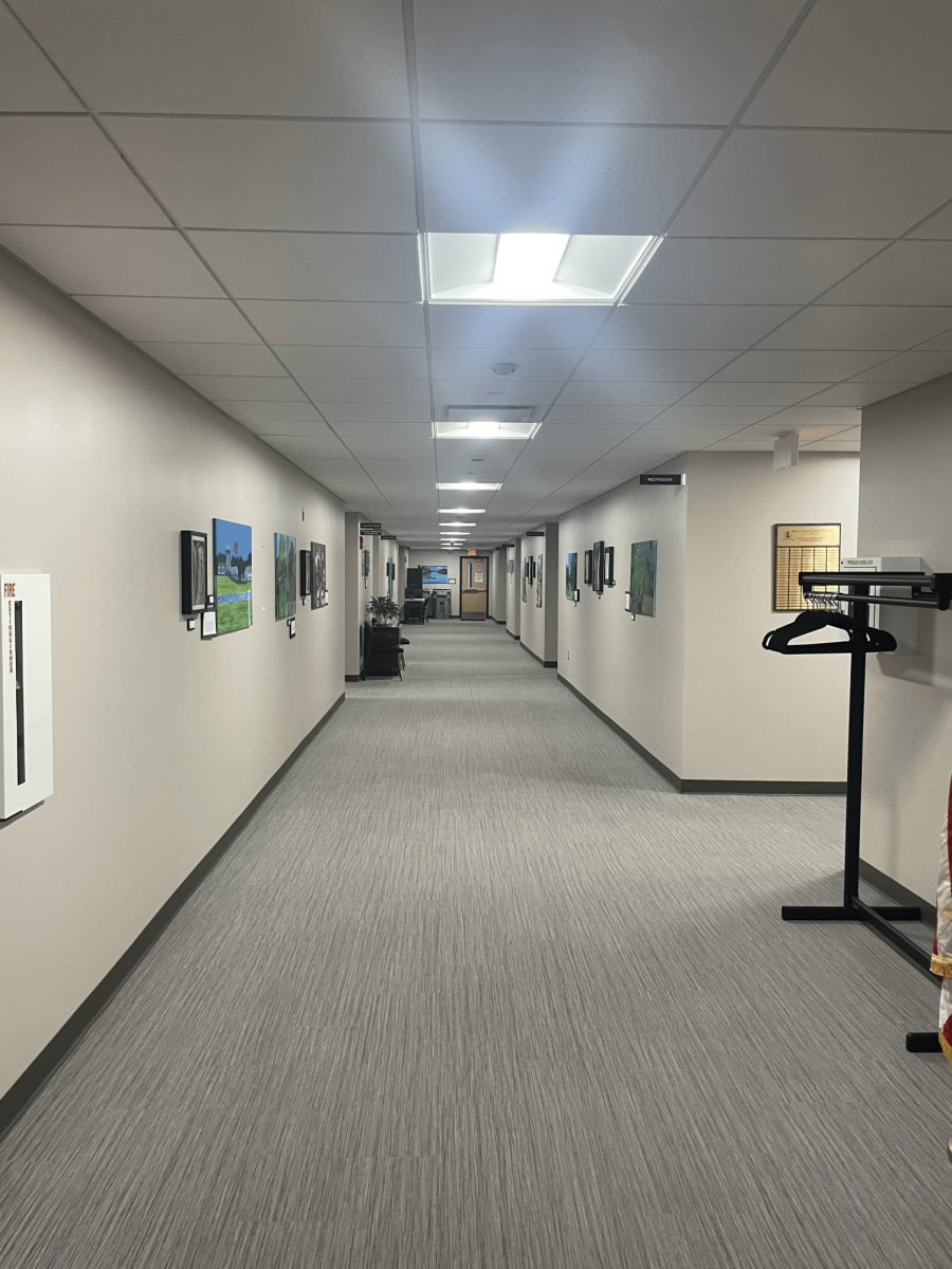 The hallway of the administration building