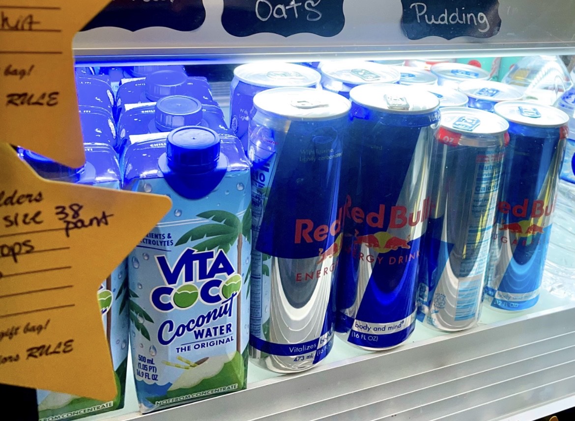 The Coffee Cubby's store fridge in Lincoln. 