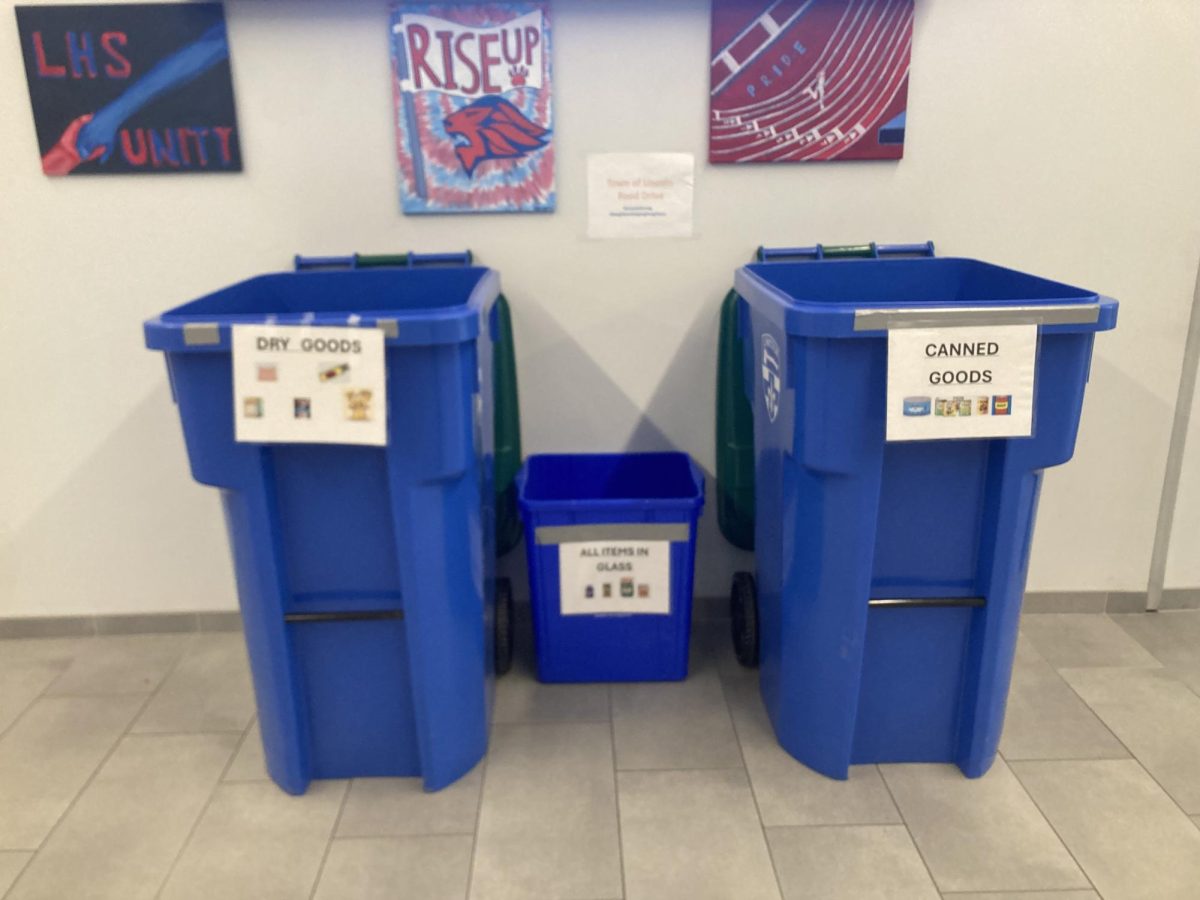 collection bins at Lincoln High School