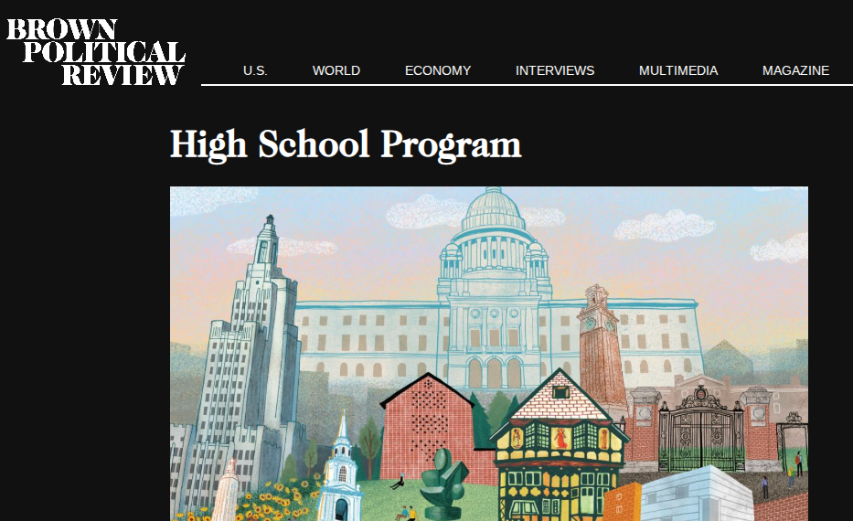 Brown Political Review's High School Program page on their website.