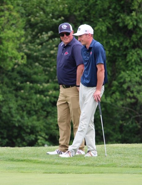 Cavanuagh talks strategy with coach Marasca
